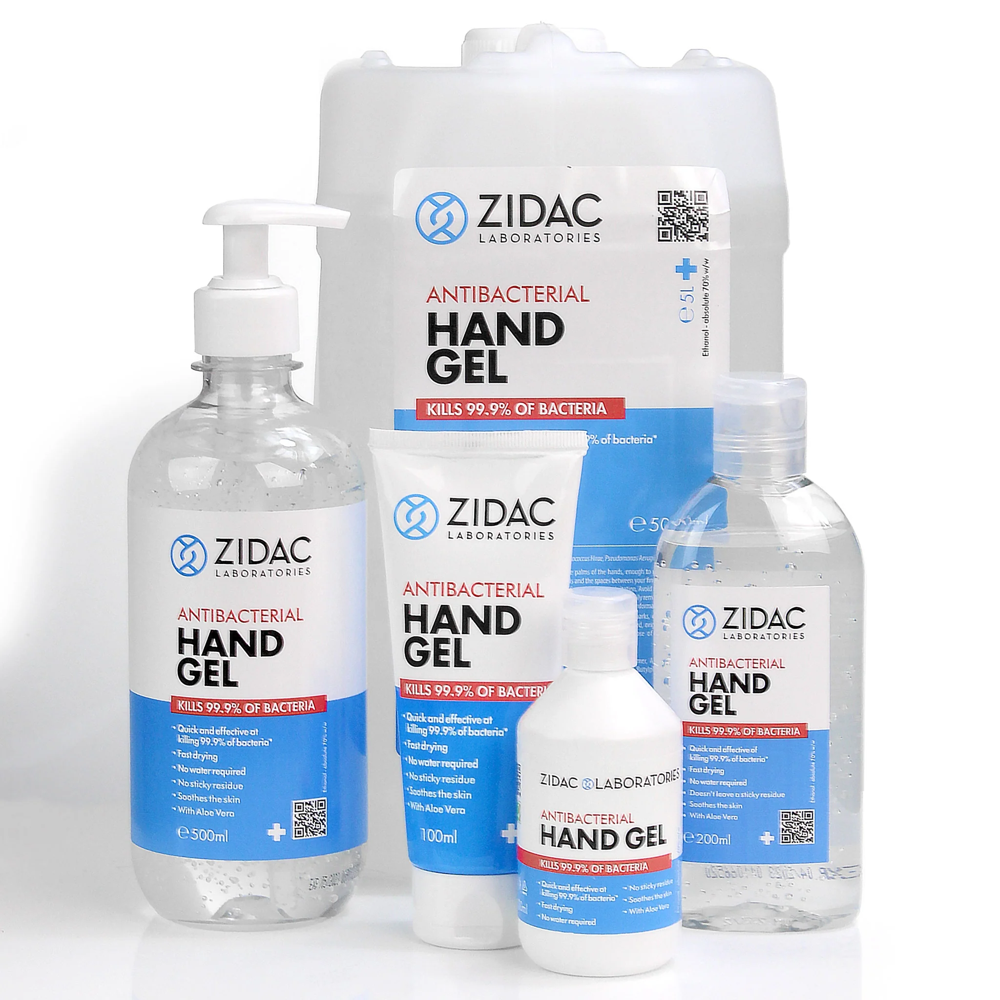 Zidac 70% Alcohol Hand Gel - 100ml Bottle - Hospital Grade - Image 2
